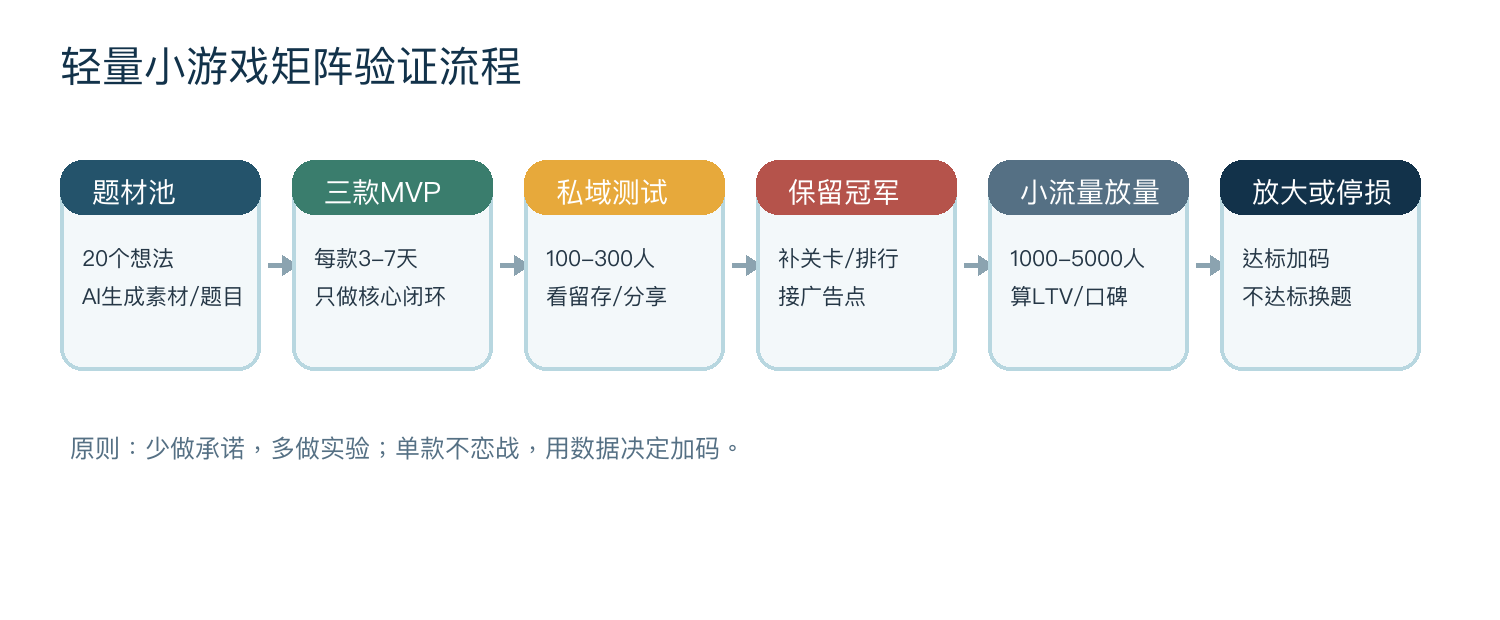 AI小游戏矩阵流程图